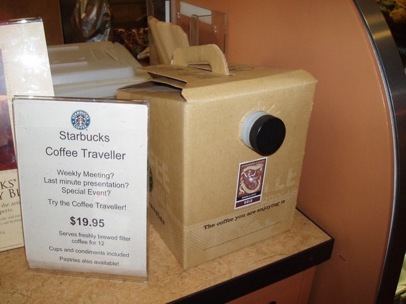 starbucks coffee traveler precio